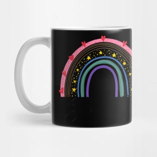 Rainbow Eight Year Girl Birthday Party Boho Family 8Th Year Mug